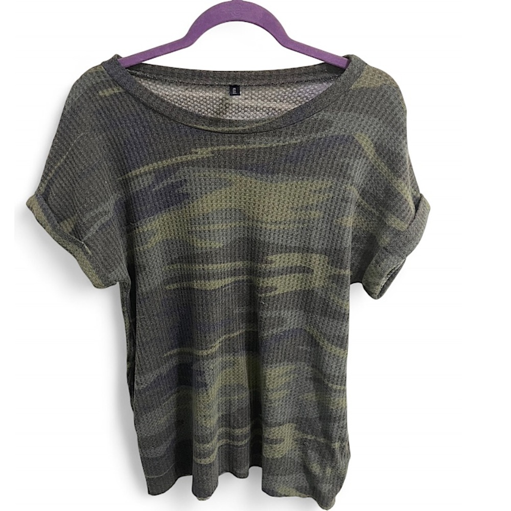 Casual Camouflage Women's Top